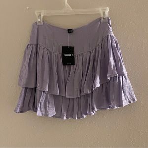 forever21 lavender spring ruffle skirt